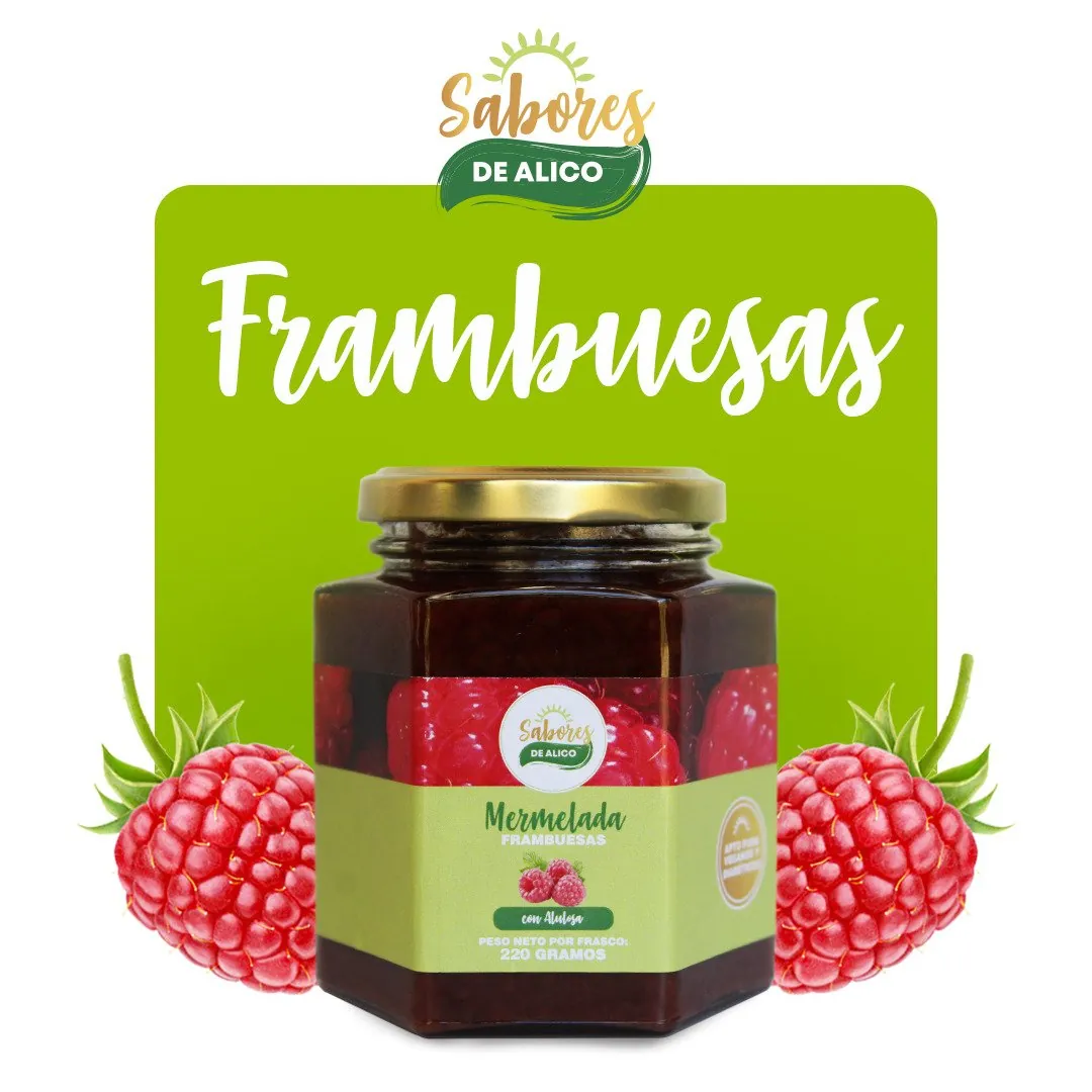 Mermelada de Frambuesa con Alulosa 220gr