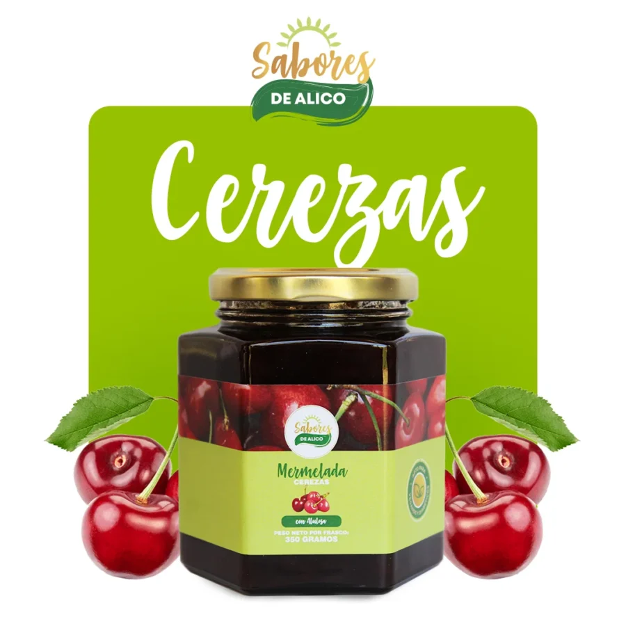 Mermelada de Cereza con Alulosa 350gr — portada Sabores de Alico