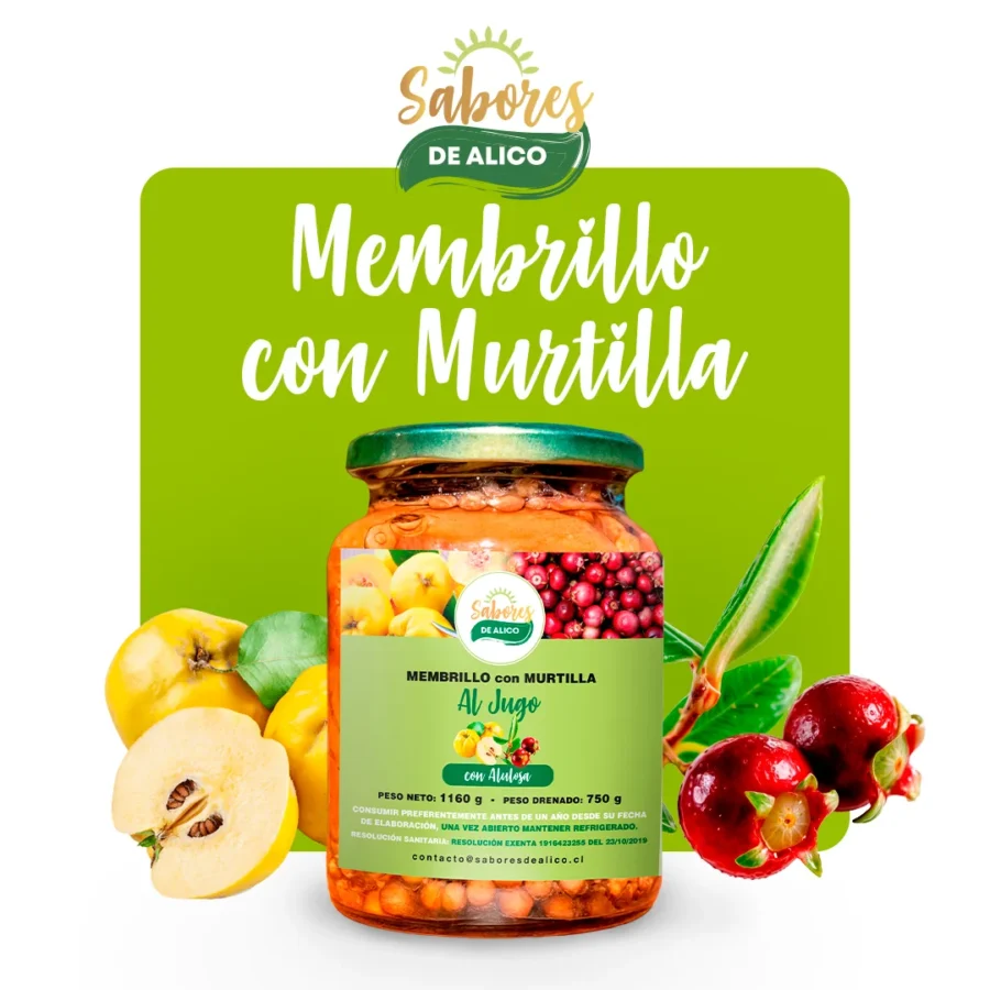 Membrillo con Murtilla al Jugo con Alulosa 1000gr